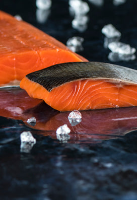 Rotlachs natur, ganze Seite